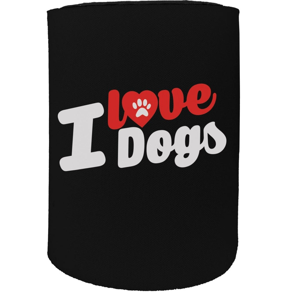 Alcohol Animal Stubby Holder - I Love Dogs - Funny Novelty Birthday Gift Joke Beer Can Bottle Coolie - 123t Australia | Funny T-Shirts Mugs Novelty Gifts