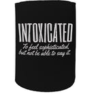 Alcohol Animal Stubby Holder - Intoxicated - Funny Novelty Birthday Gift Joke Beer Can Bottle Coolie - 123t Australia | Funny T-Shirts Mugs Novelty Gifts