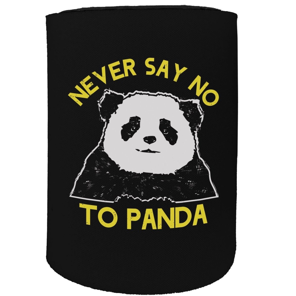 Alcohol Animal Stubby Holder - Never Say No To Panda - Funny Novelty Birthday Gift Joke Beer Can Bottle - 123t Australia | Funny T-Shirts Mugs Novelty Gifts