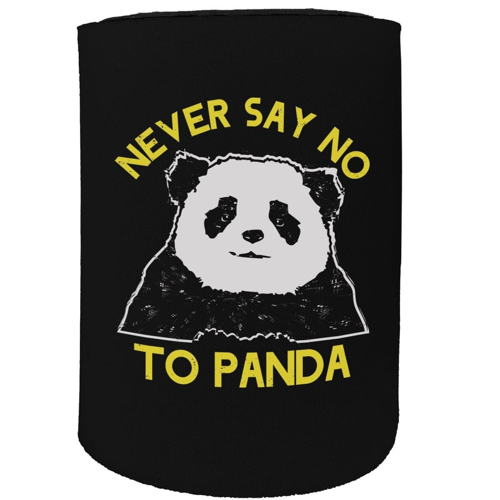 Alcohol Animal Stubby Holder - Never Say No To Panda - Funny Novelty Birthday Gift Joke Beer Can Bottle - 123t Australia | Funny T-Shirts Mugs Novelty Gifts