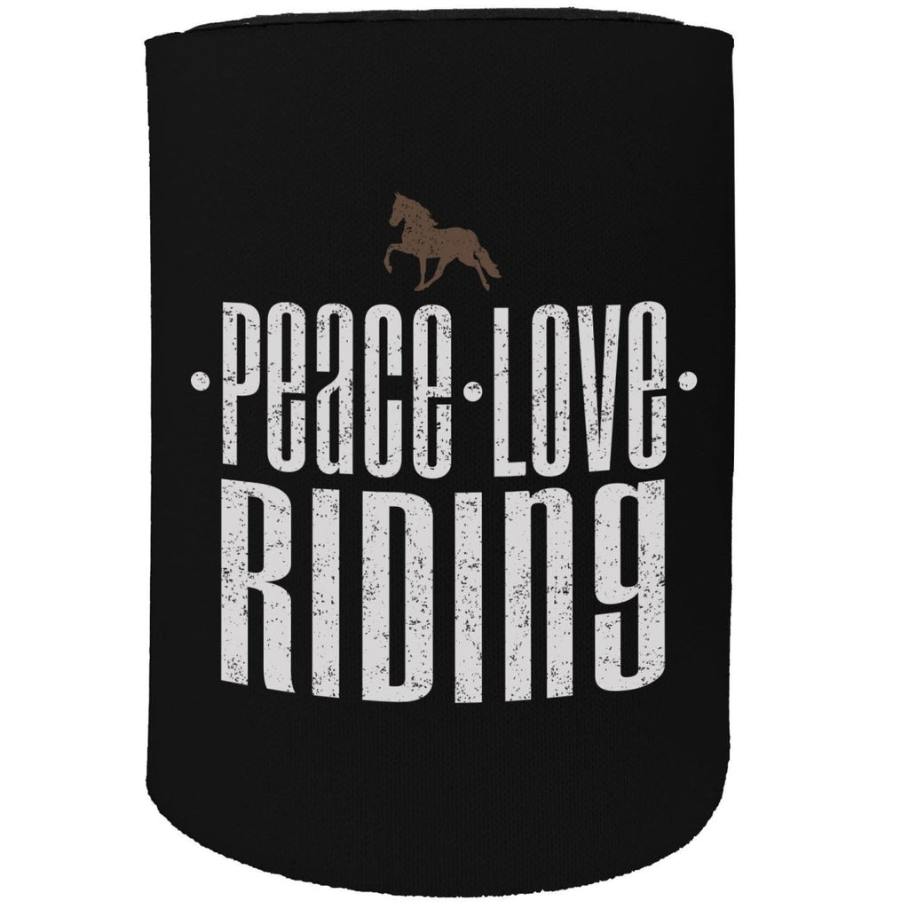 Alcohol Animal Stubby Holder - Peace Love Riding Horse - Funny Novelty Birthday Gift Joke Beer Can Bottle - 123t Australia | Funny T-Shirts Mugs Novelty Gifts