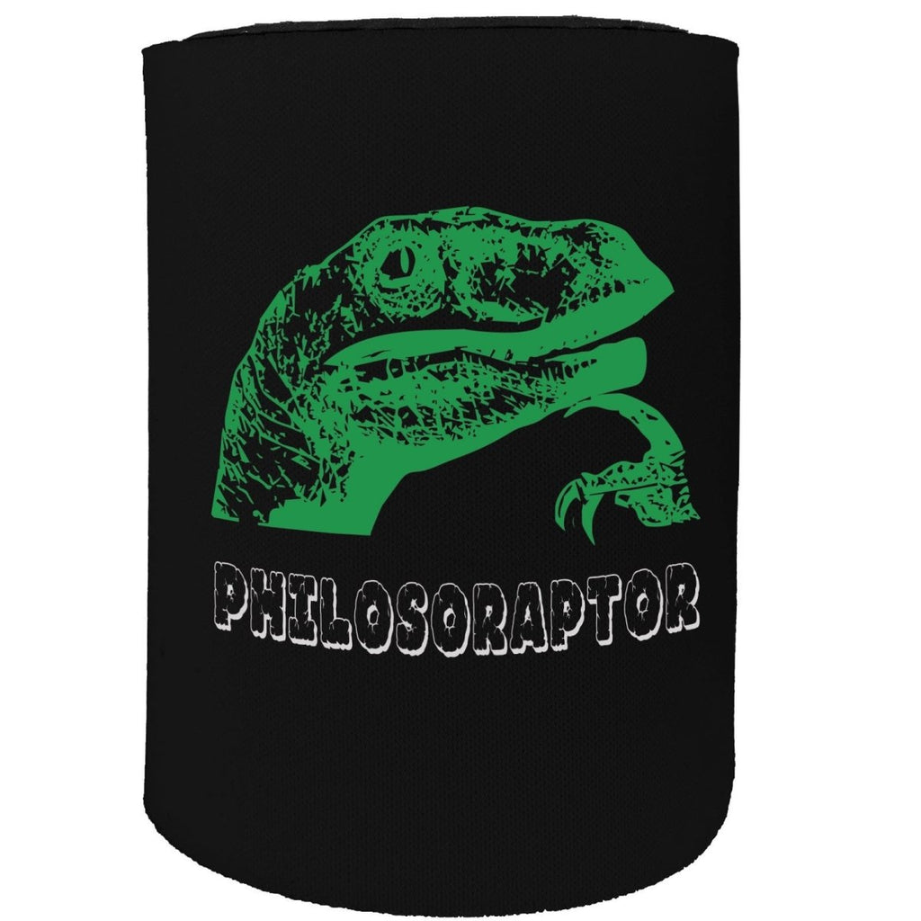 Alcohol Animal Stubby Holder - Philosoraptor Dinosaur - Funny Novelty Birthday Gift Joke Beer Can Bottle - 123t Australia | Funny T-Shirts Mugs Novelty Gifts