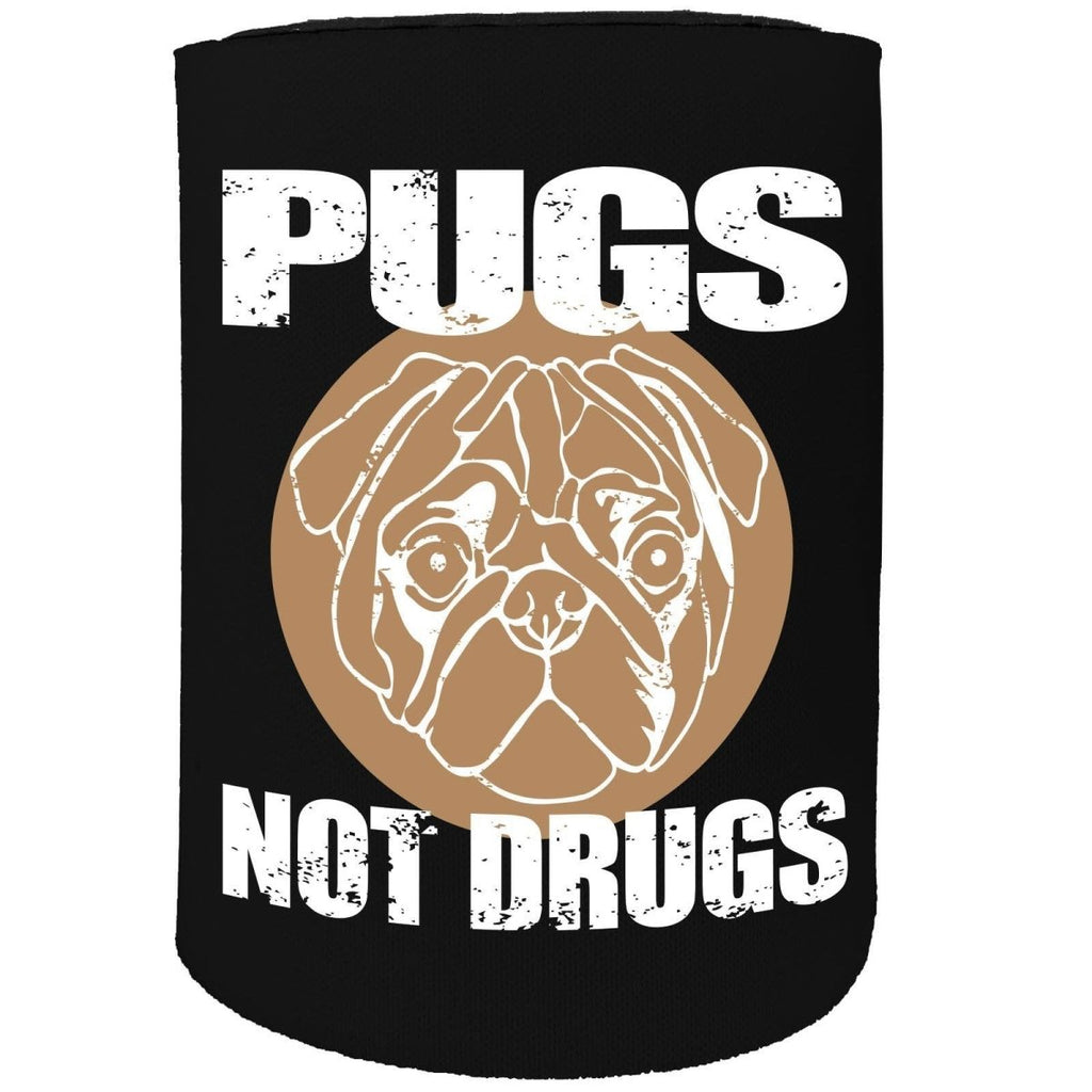Alcohol Animal Stubby Holder - Pugs Not Drugs Dog Puppy Pet - Funny Novelty Birthday Gift Joke Beer Can Bottle - 123t Australia | Funny T-Shirts Mugs Novelty Gifts