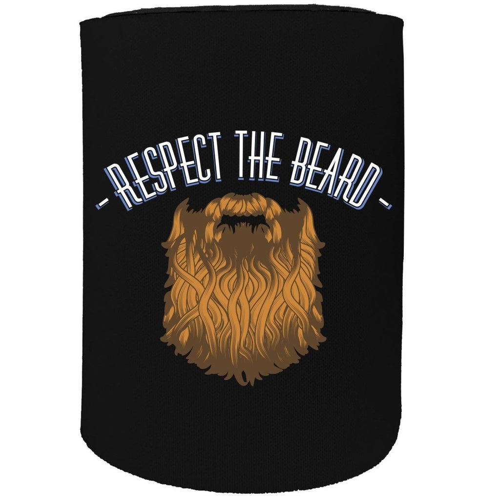 Alcohol Animal Stubby Holder - Respect The Beard - Funny Novelty Birthday Gift Joke Beer Can Bottle - 123t Australia | Funny T-Shirts Mugs Novelty Gifts