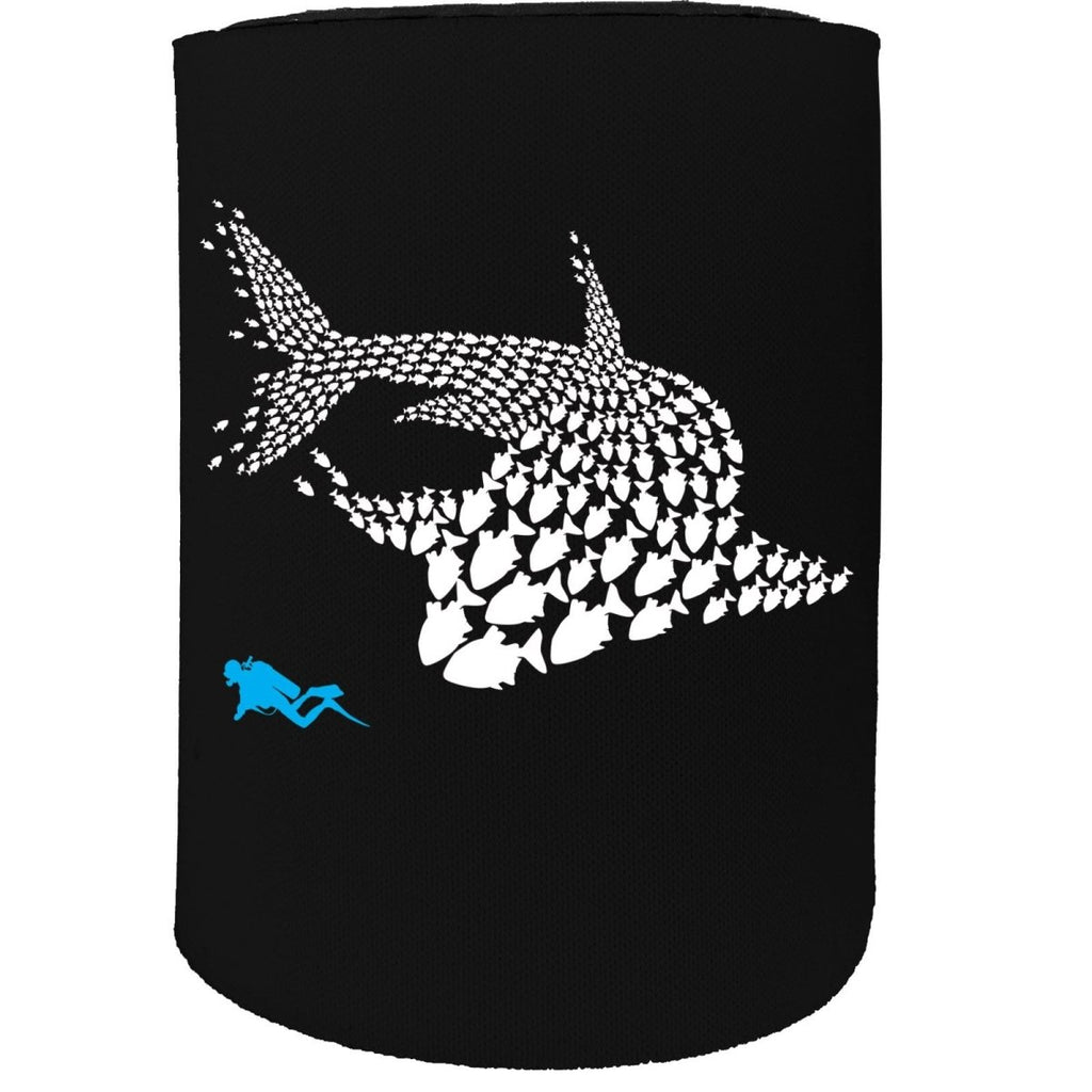 Alcohol Animal Stubby Holder - Shark Diver Chase Diving Diver - Funny Novelty Birthday Gift Joke Beer - 123t Australia | Funny T-Shirts Mugs Novelty Gifts