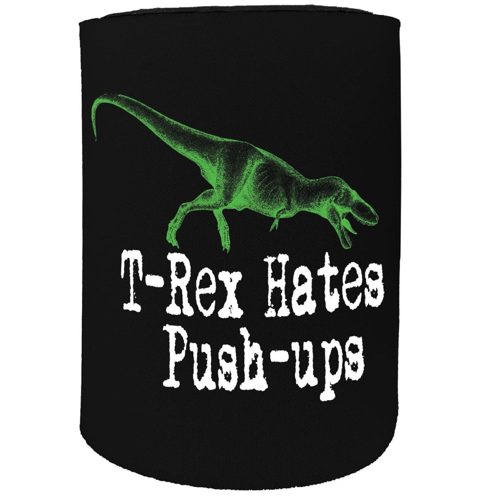 Alcohol Animal Stubby Holder - T Rex Pushups Dinosuar - Funny Novelty Birthday Gift Joke Beer Can Bottle - 123t Australia | Funny T-Shirts Mugs Novelty Gifts