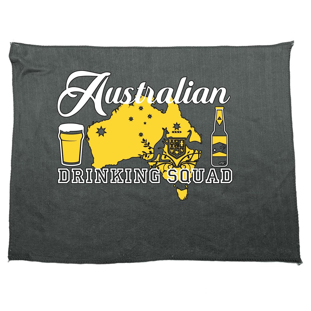 Alcohol Australia Drinking Squad - Funny Novelty Soft Sport Microfiber Towel - 123t Australia | Funny T-Shirts Mugs Novelty Gifts