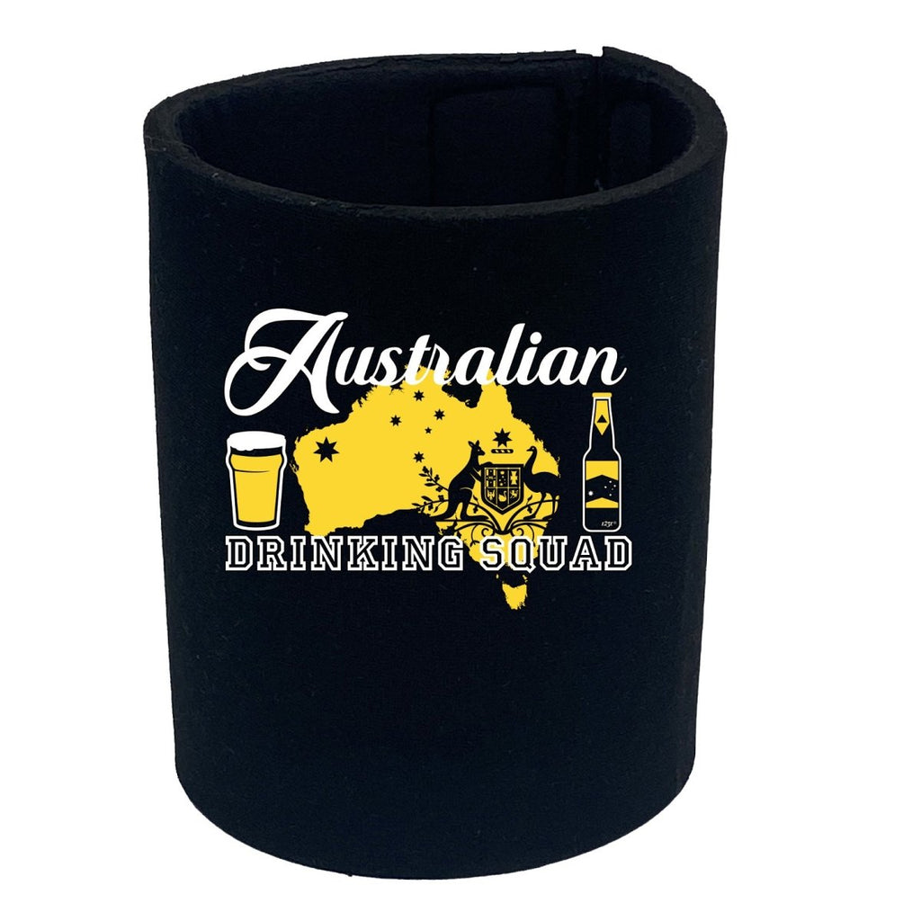 Alcohol Australia Drinking Squad - Funny Novelty Stubby Holder - 123t Australia | Funny T-Shirts Mugs Novelty Gifts
