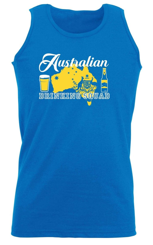 Alcohol Australia Drinking Squad - Funny Novelty Vest Singlet Unisex Tank Top - 123t Australia | Funny T-Shirts Mugs Novelty Gifts