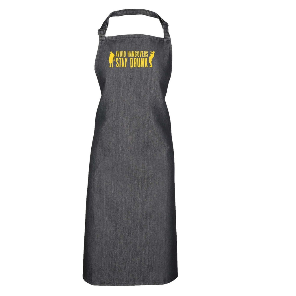 Alcohol Avoid Hangovers Stay Drunk - Funny Novelty Kitchen Adult Apron - 123t Australia | Funny T-Shirts Mugs Novelty Gifts