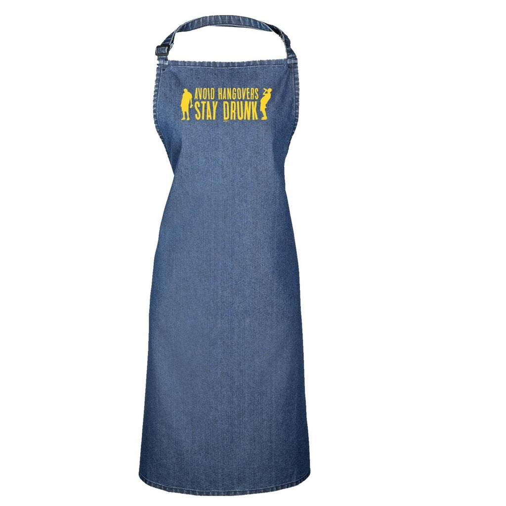 Alcohol Avoid Hangovers Stay Drunk - Funny Novelty Kitchen Adult Apron - 123t Australia | Funny T-Shirts Mugs Novelty Gifts