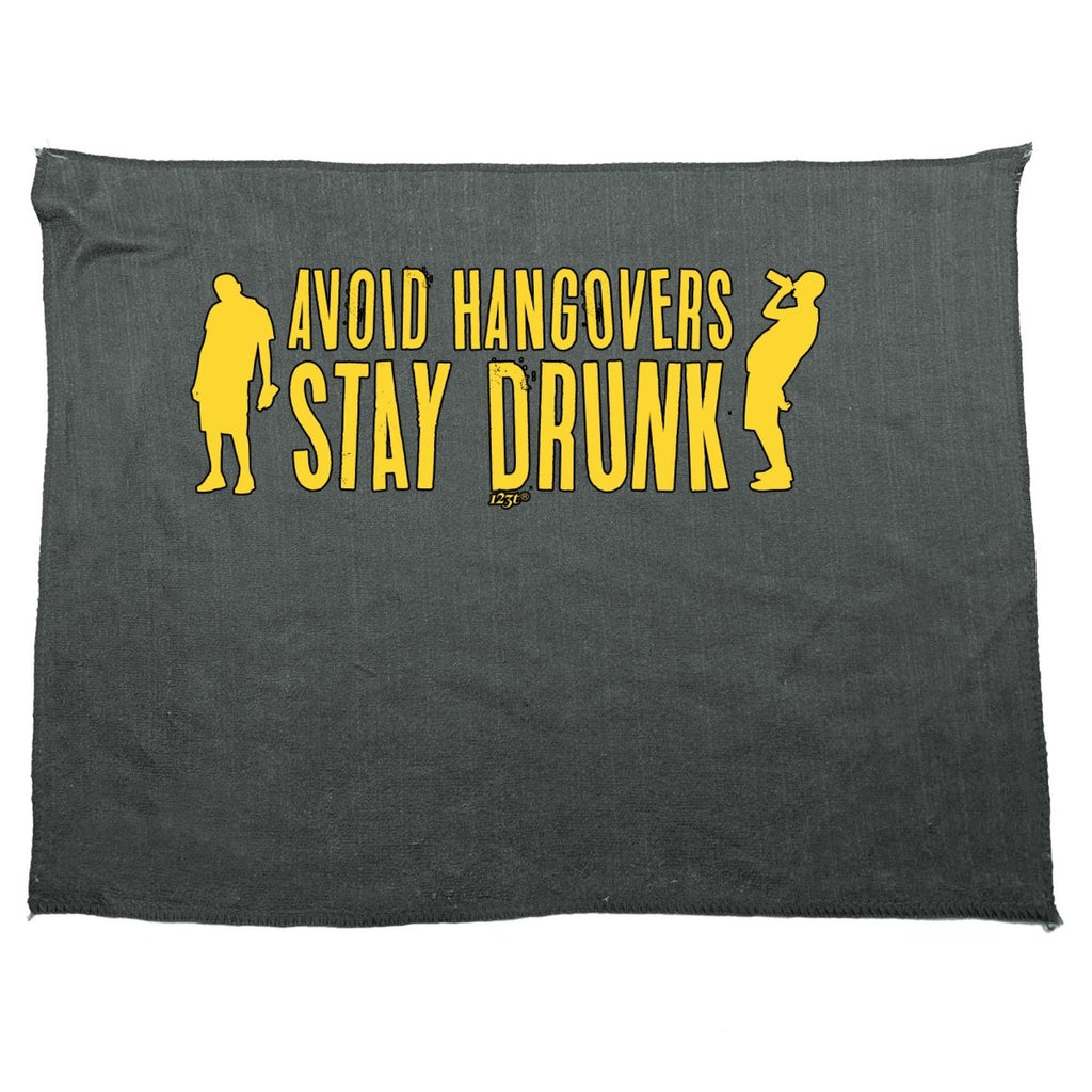 Alcohol Avoid Hangovers Stay Drunk - Funny Novelty Soft Sport Microfiber Towel - 123t Australia | Funny T-Shirts Mugs Novelty Gifts
