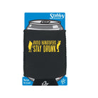 Alcohol Avoid Hangovers Stay Drunk - Funny Novelty Stubby Holder With Base - 123t Australia | Funny T-Shirts Mugs Novelty Gifts
