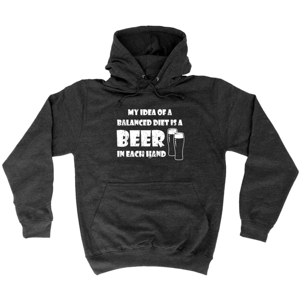 Alcohol Balanced Diet Is A Beer Each Hand - Funny Novelty Hoodies Hoodie - 123t Australia | Funny T-Shirts Mugs Novelty Gifts