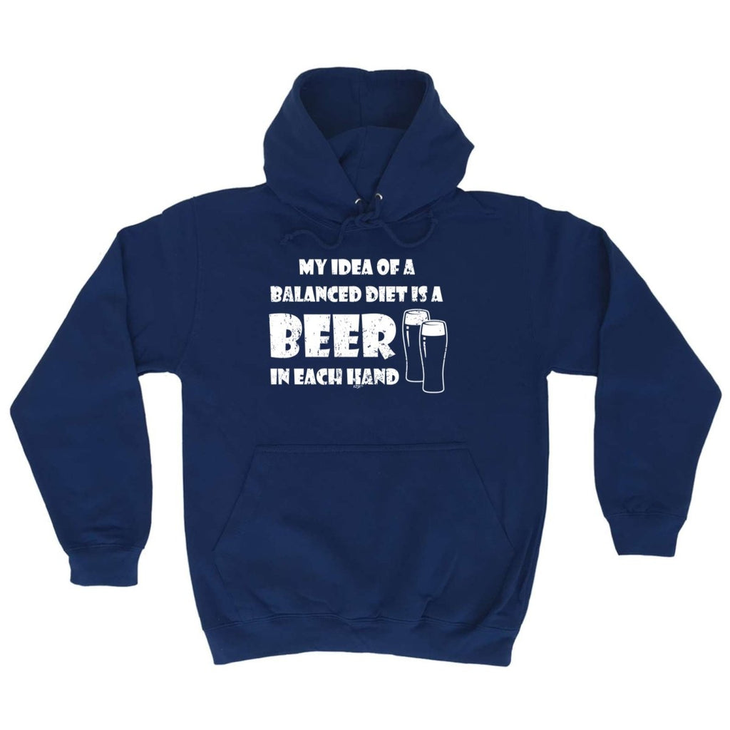 Alcohol Balanced Diet Is A Beer Each Hand - Funny Novelty Hoodies Hoodie - 123t Australia | Funny T-Shirts Mugs Novelty Gifts