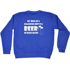 Alcohol Balanced Diet Is A Beer Each Hand - Funny Novelty Sweatshirt - 123t Australia | Funny T-Shirts Mugs Novelty Gifts