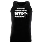 Alcohol Balanced Diet Is A Beer Each Hand - Funny Novelty Vest Singlet Unisex Tank Top - 123t Australia | Funny T-Shirts Mugs Novelty Gifts