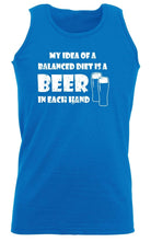Alcohol Balanced Diet Is A Beer Each Hand - Funny Novelty Vest Singlet Unisex Tank Top - 123t Australia | Funny T-Shirts Mugs Novelty Gifts