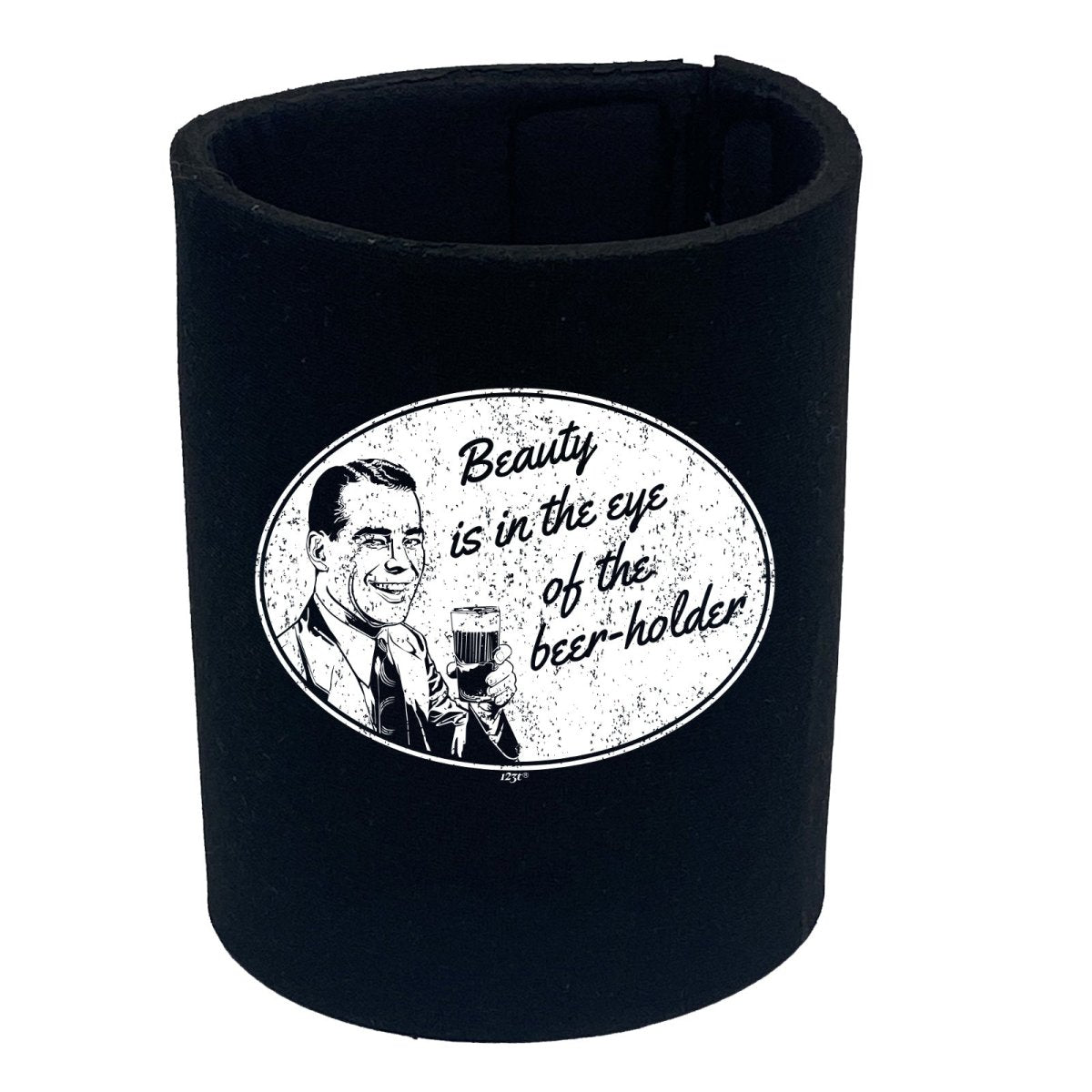Alcohol Beauty Eye Beer Holder - Funny Novelty Stubby Holder - 123t Australia | Funny T-Shirts Mugs Novelty Gifts