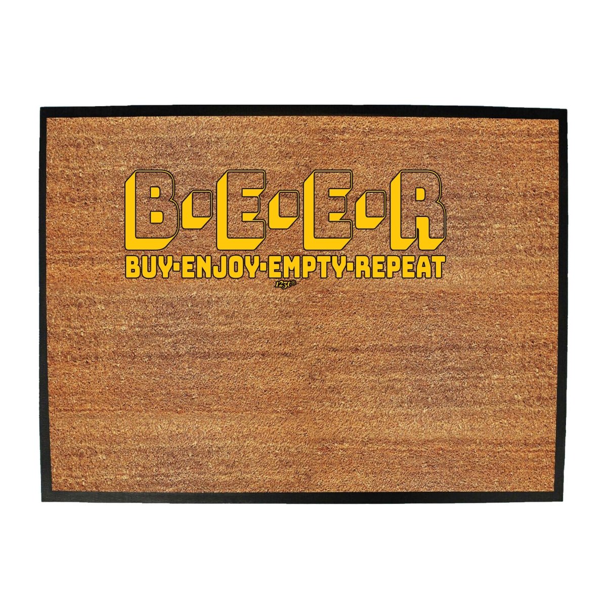 Alcohol Beer Buy Enjoy Empty Repeat - Funny Novelty Doormat Man Cave Floor mat - 123t Australia | Funny T-Shirts Mugs Novelty Gifts
