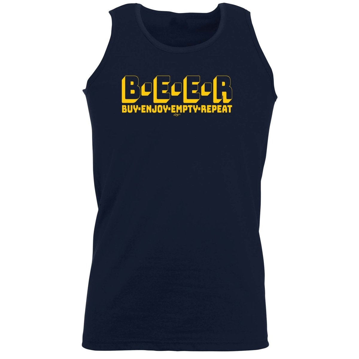 Alcohol Beer Buy Enjoy Empty Repeat - Funny Novelty Vest Singlet Unisex Tank Top - 123t Australia | Funny T-Shirts Mugs Novelty Gifts