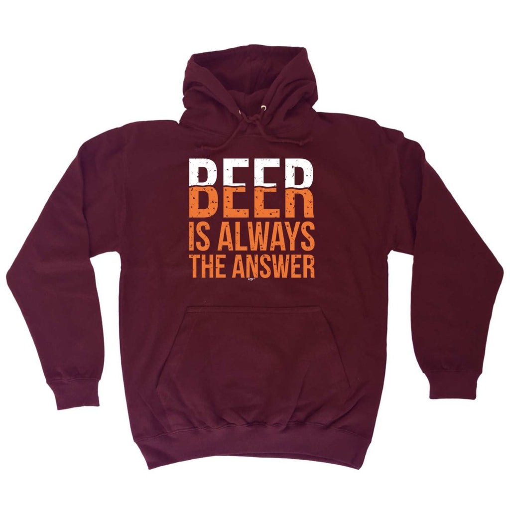 Alcohol Beer Is Always The Answer - Funny Novelty Hoodies Hoodie - 123t Australia | Funny T-Shirts Mugs Novelty Gifts