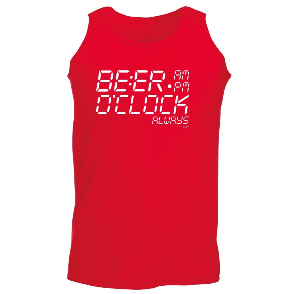 Alcohol Beer O Clock Alarm - Funny Novelty Vest Singlet Unisex Tank Top - 123t Australia | Funny T-Shirts Mugs Novelty Gifts