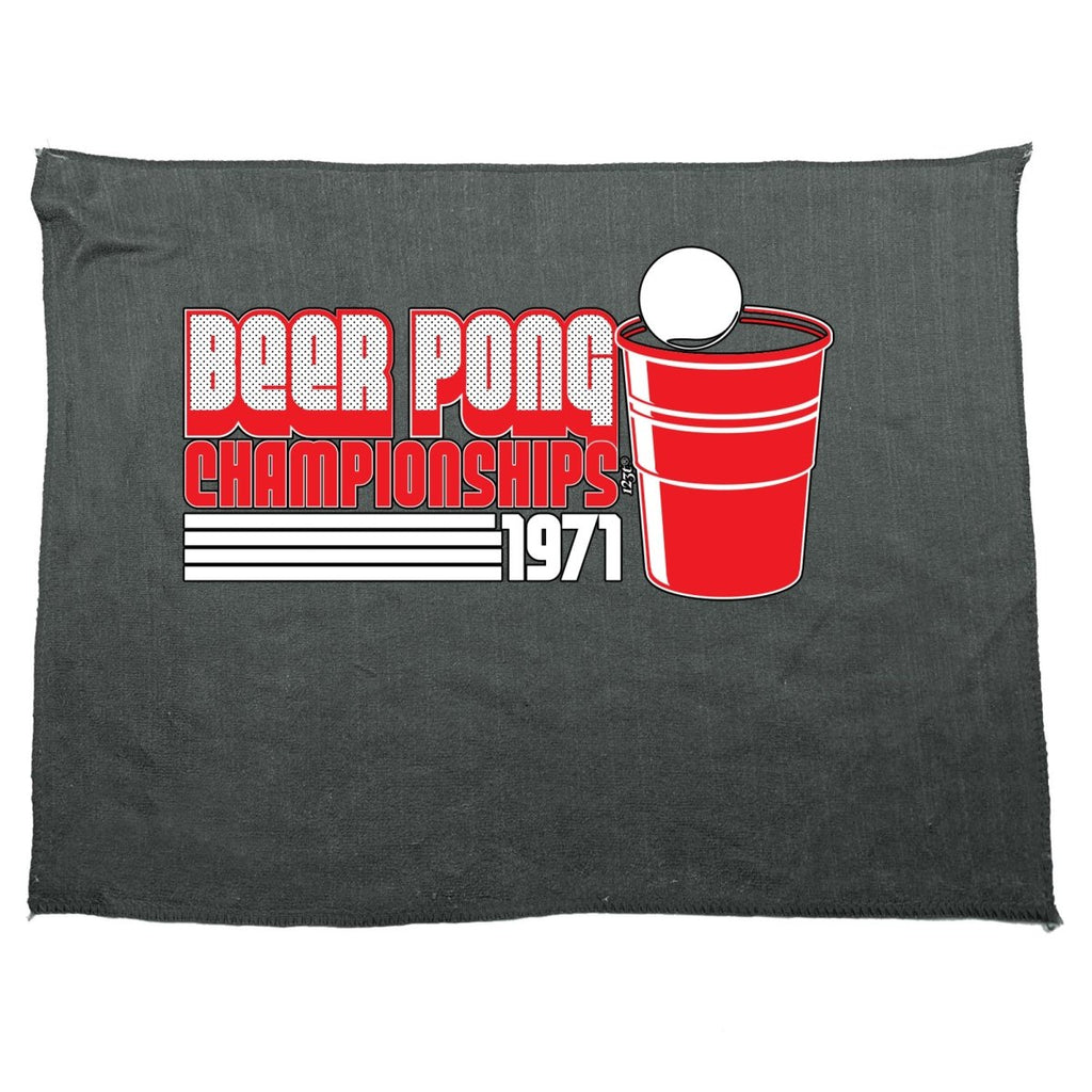 Alcohol Beer Pong Championships - Funny Novelty Soft Sport Microfiber Towel - 123t Australia | Funny T-Shirts Mugs Novelty Gifts