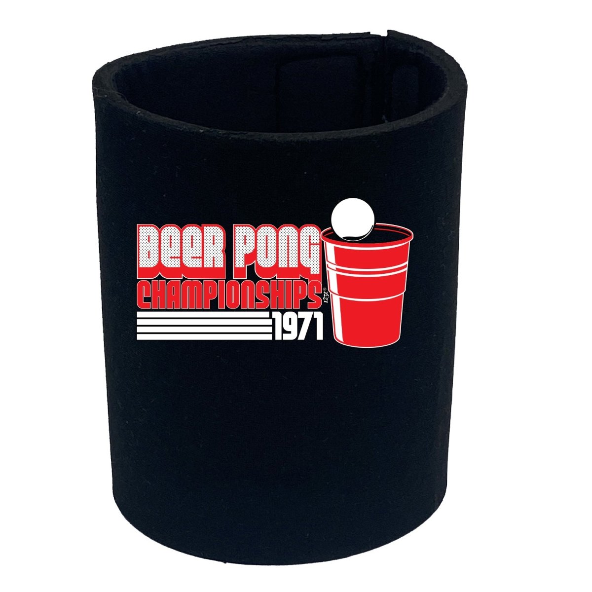 Alcohol Beer Pong Championships - Funny Novelty Stubby Holder - 123t Australia | Funny T-Shirts Mugs Novelty Gifts