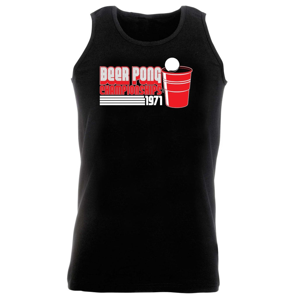 Alcohol Beer Pong Championships - Funny Novelty Vest Singlet Unisex Tank Top - 123t Australia | Funny T-Shirts Mugs Novelty Gifts