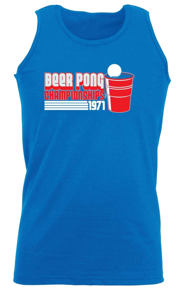 Alcohol Beer Pong Championships - Funny Novelty Vest Singlet Unisex Tank Top - 123t Australia | Funny T-Shirts Mugs Novelty Gifts