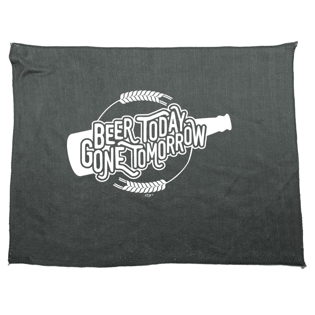 Alcohol Beer Today Gone Tomorrow - Funny Novelty Soft Sport Microfiber Towel - 123t Australia | Funny T-Shirts Mugs Novelty Gifts