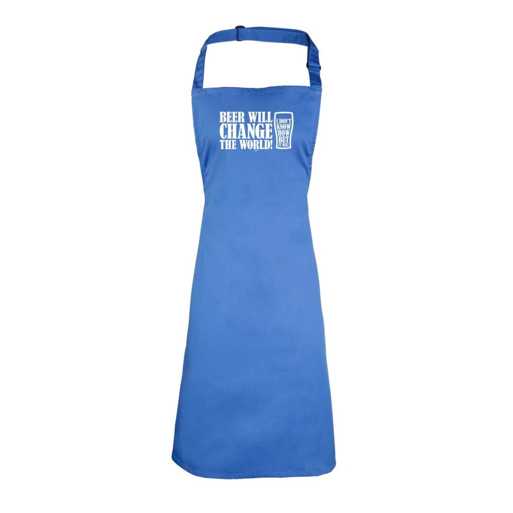 Alcohol Beer Will Change The World - Funny Novelty Kitchen Adult Apron - 123t Australia | Funny T-Shirts Mugs Novelty Gifts