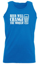 Alcohol Beer Will Change The World - Funny Novelty Vest Singlet Unisex Tank Top - 123t Australia | Funny T-Shirts Mugs Novelty Gifts