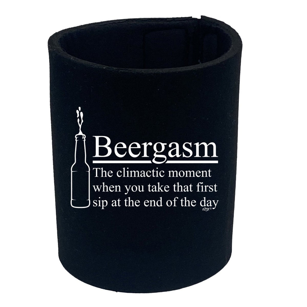 Alcohol Beergasm - Funny Novelty Stubby Holder - 123t Australia | Funny T-Shirts Mugs Novelty Gifts