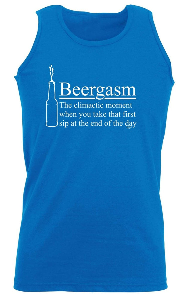 Alcohol Beergasm - Funny Novelty Vest Singlet Unisex Tank Top - 123t Australia | Funny T-Shirts Mugs Novelty Gifts