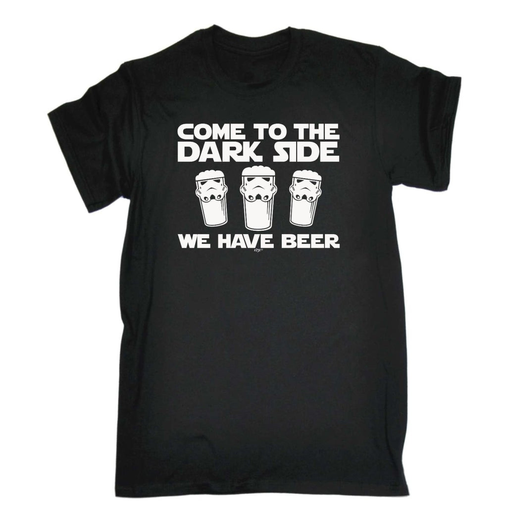 Alcohol Beers Come To The Dark Side - Mens Funny Novelty T-Shirt Tshirts BLACK T Shirt - 123t Australia | Funny T-Shirts Mugs Novelty Gifts