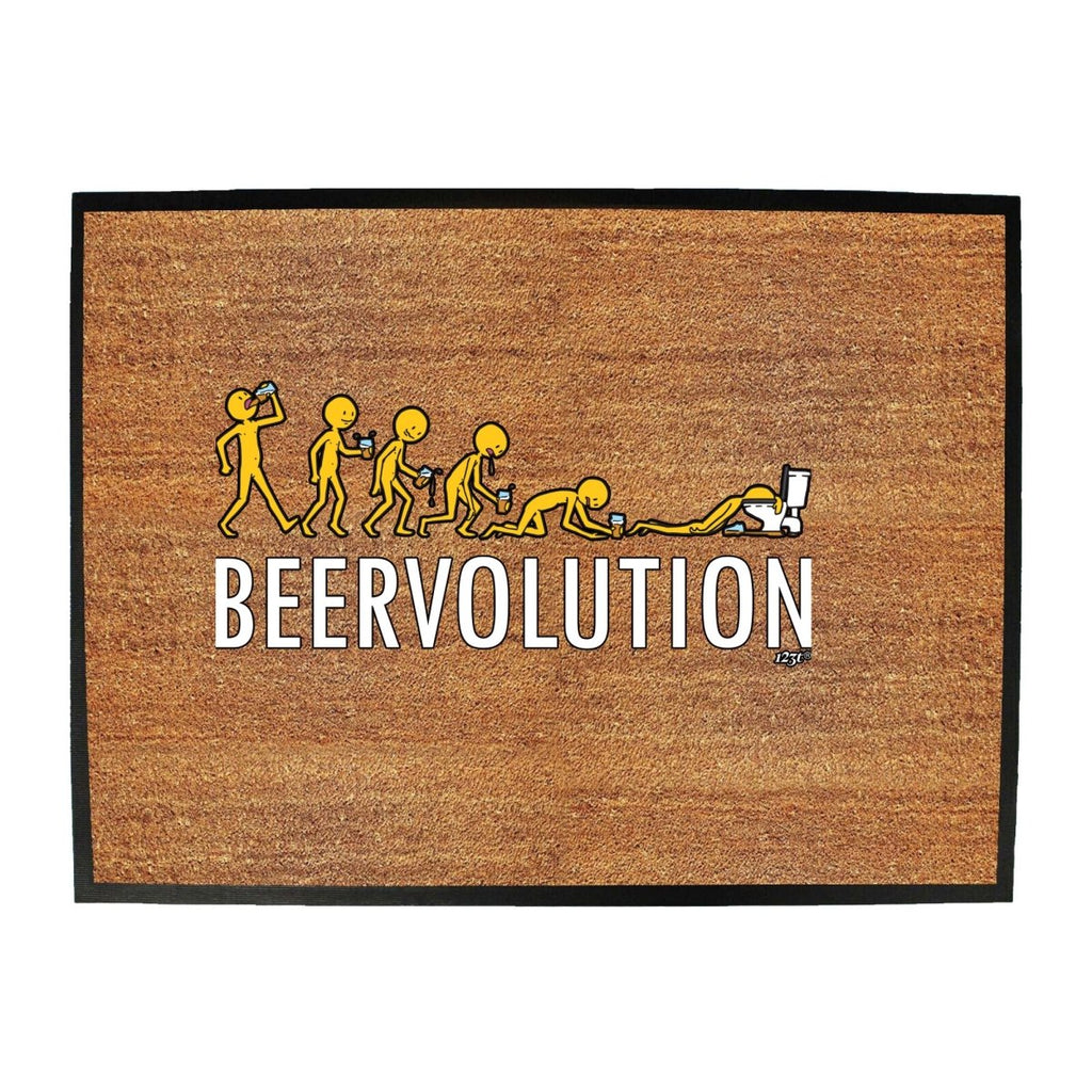 Alcohol Beervolution Beer Evolution - Funny Novelty Doormat Man Cave Floor mat - 123t Australia | Funny T-Shirts Mugs Novelty Gifts
