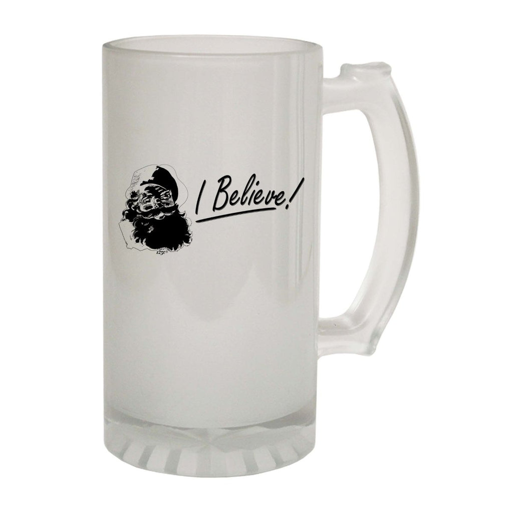 Alcohol Believe Santa Christmas - Funny Novelty Beer Stein - 123t Australia | Funny T-Shirts Mugs Novelty Gifts