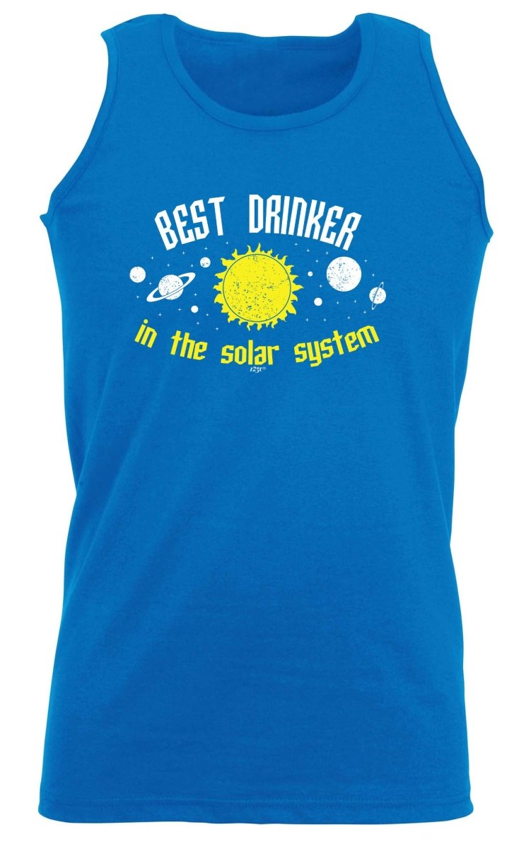 Alcohol Best Drinker Solar System - Funny Novelty Vest Singlet Unisex Tank Top - 123t Australia | Funny T-Shirts Mugs Novelty Gifts