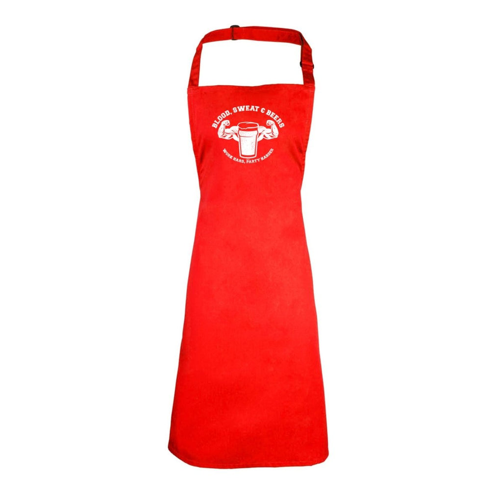 Alcohol Blood Sweat And Beers Gym - Funny Novelty Kitchen Adult Apron - 123t Australia | Funny T-Shirts Mugs Novelty Gifts