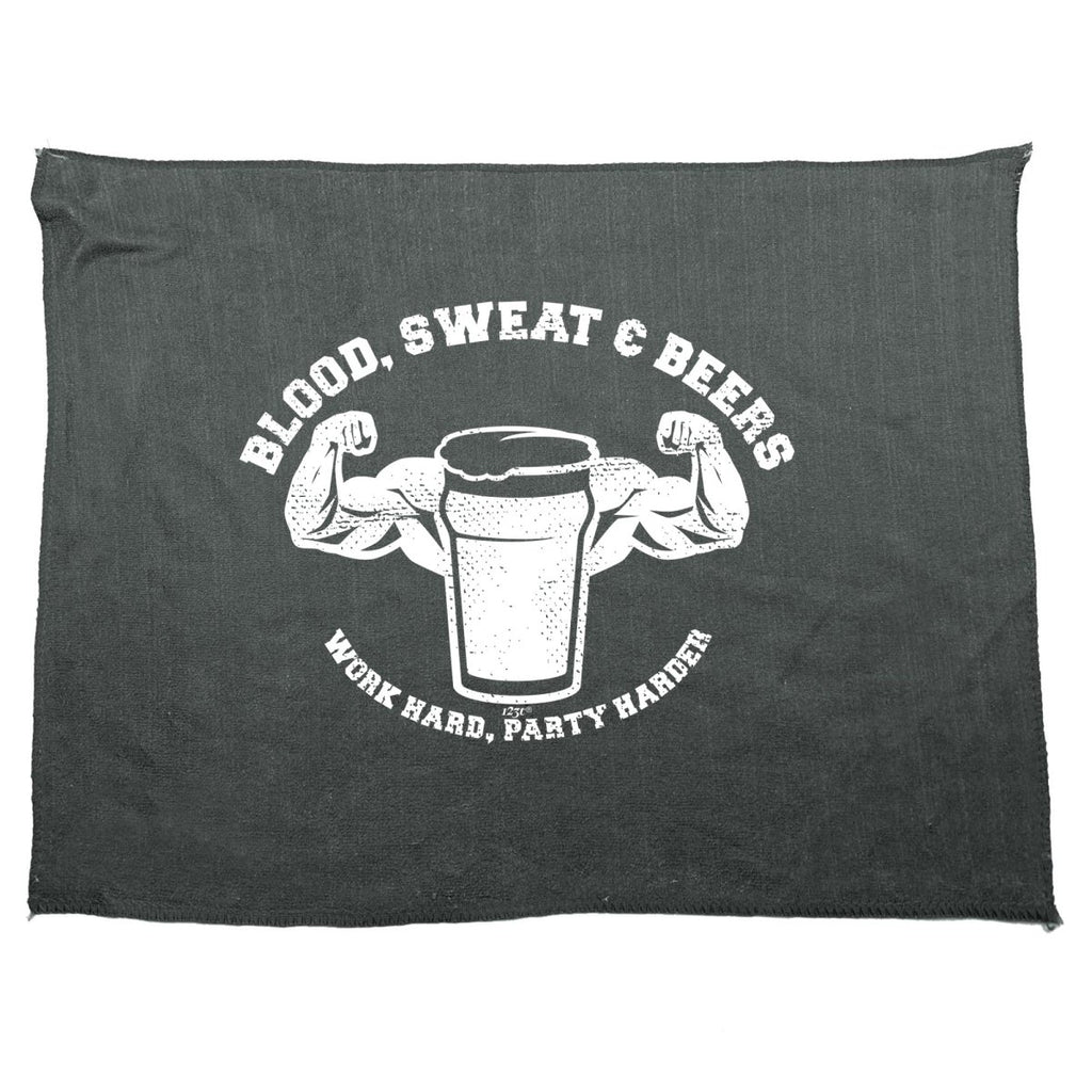 Alcohol Blood Sweat And Beers Gym - Funny Novelty Soft Sport Microfiber Towel - 123t Australia | Funny T-Shirts Mugs Novelty Gifts