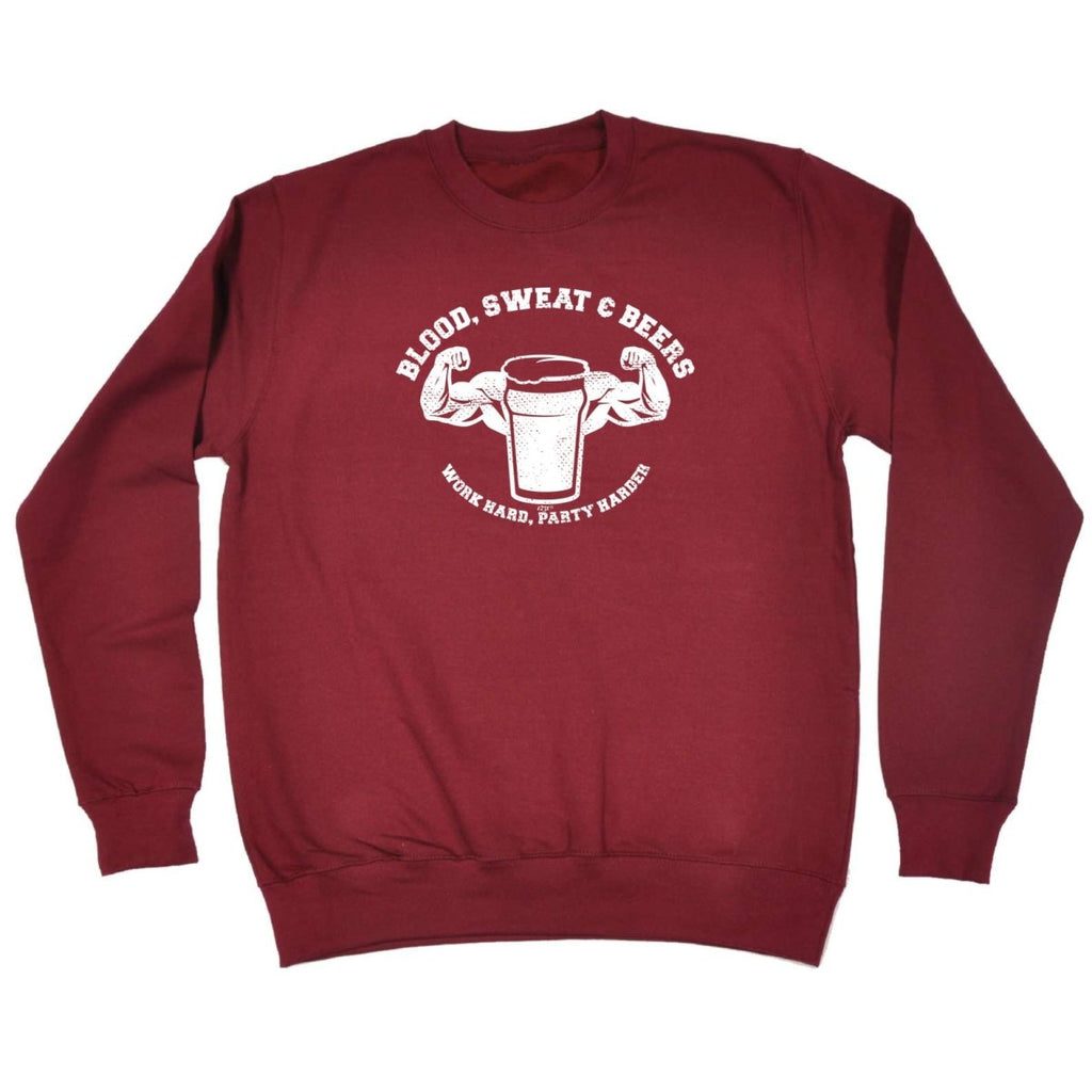 Alcohol Blood Sweat And Beers Gym - Funny Novelty Sweatshirt - 123t Australia | Funny T-Shirts Mugs Novelty Gifts