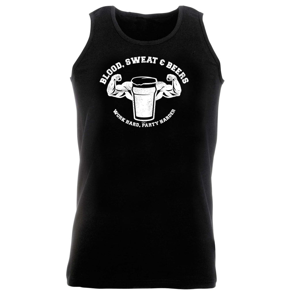 Alcohol Blood Sweat And Beers Gym - Funny Novelty Vest Singlet Unisex Tank Top - 123t Australia | Funny T-Shirts Mugs Novelty Gifts