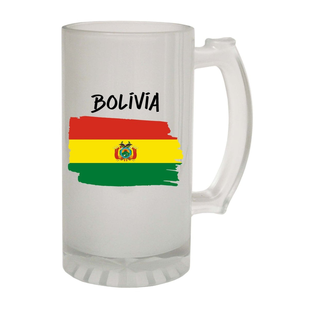 Alcohol Bolivia (State) Country Flag Nationality - Beer Stein - 123t Australia | Funny T-Shirts Mugs Novelty Gifts