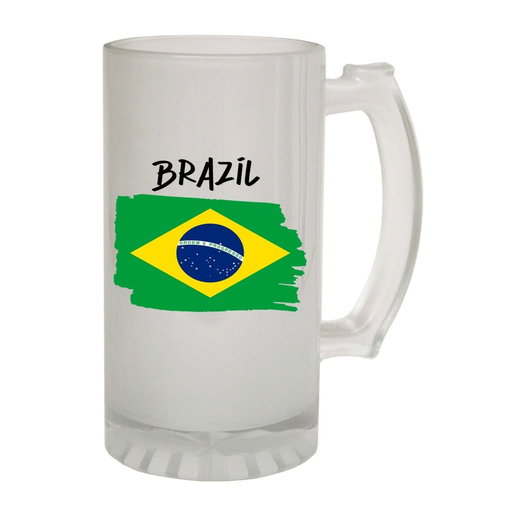 Alcohol Brazil Country Flag Nationality - Beer Stein - 123t Australia | Funny T-Shirts Mugs Novelty Gifts