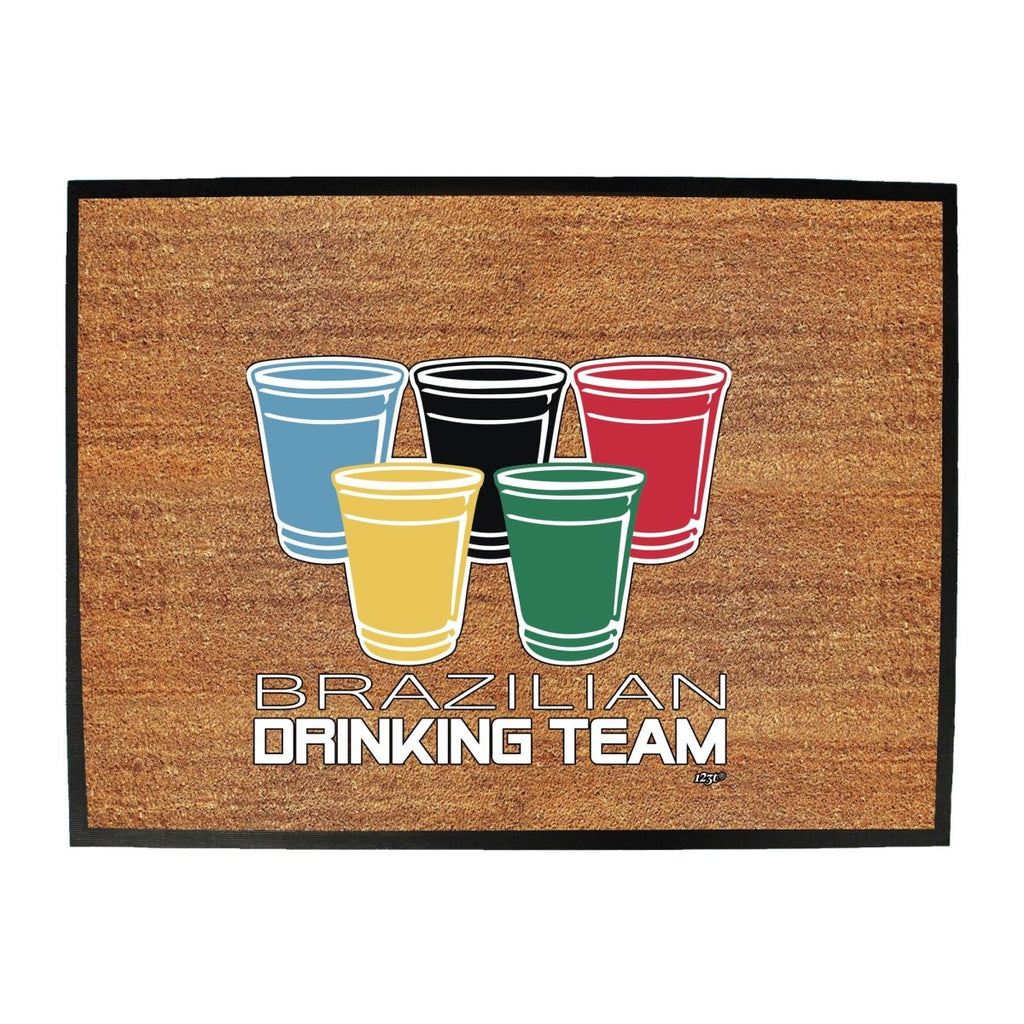 Alcohol Brazilian Drinking Team Glasses - Funny Novelty Doormat Man Cave Floor mat - 123t Australia | Funny T-Shirts Mugs Novelty Gifts