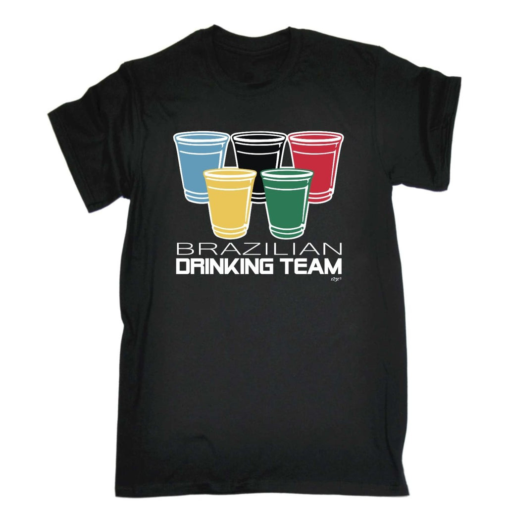 Alcohol Brazilian Drinking Team Glasses - Mens Funny Novelty T-Shirt Tshirts BLACK T Shirt - 123t Australia | Funny T-Shirts Mugs Novelty Gifts