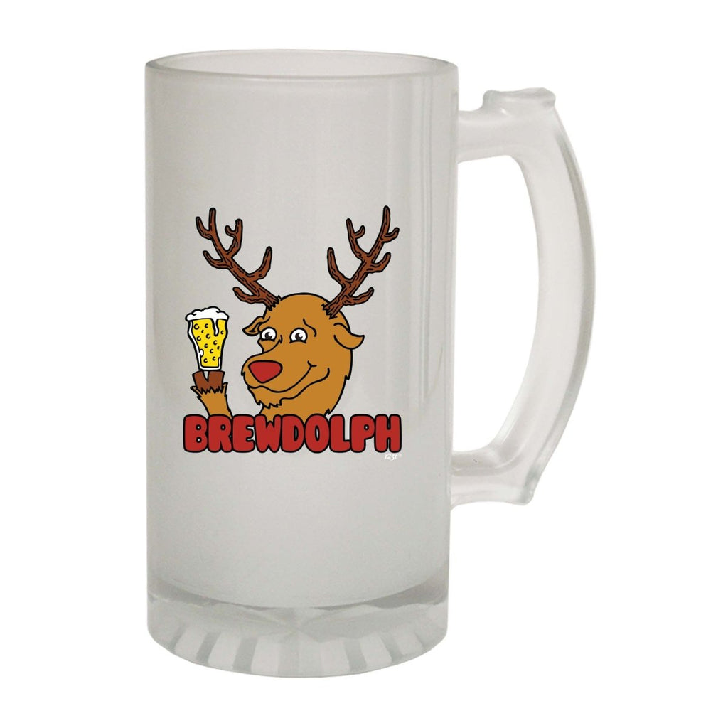 Alcohol Brewdolph Christmas Beer - Funny Novelty Beer Stein - 123t Australia | Funny T-Shirts Mugs Novelty Gifts
