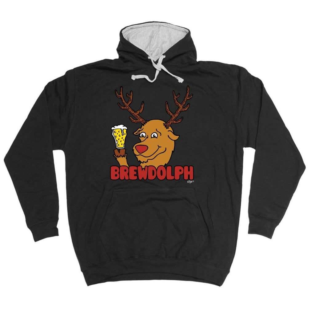 Alcohol Brewdolph Christmas Beer - Funny Novelty Hoodies Hoodie - 123t Australia | Funny T-Shirts Mugs Novelty Gifts